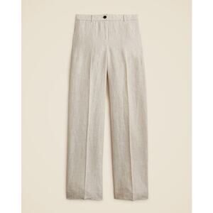 J Crew Harbor 100% Linen Straight Pants US Women's S Petite New